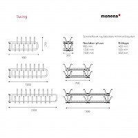 Monena Swing wall rack measurements