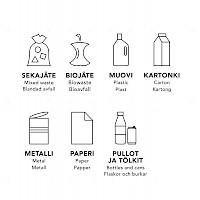 Kaita kierrätystarra, Lisätarvikkeet - Monena
